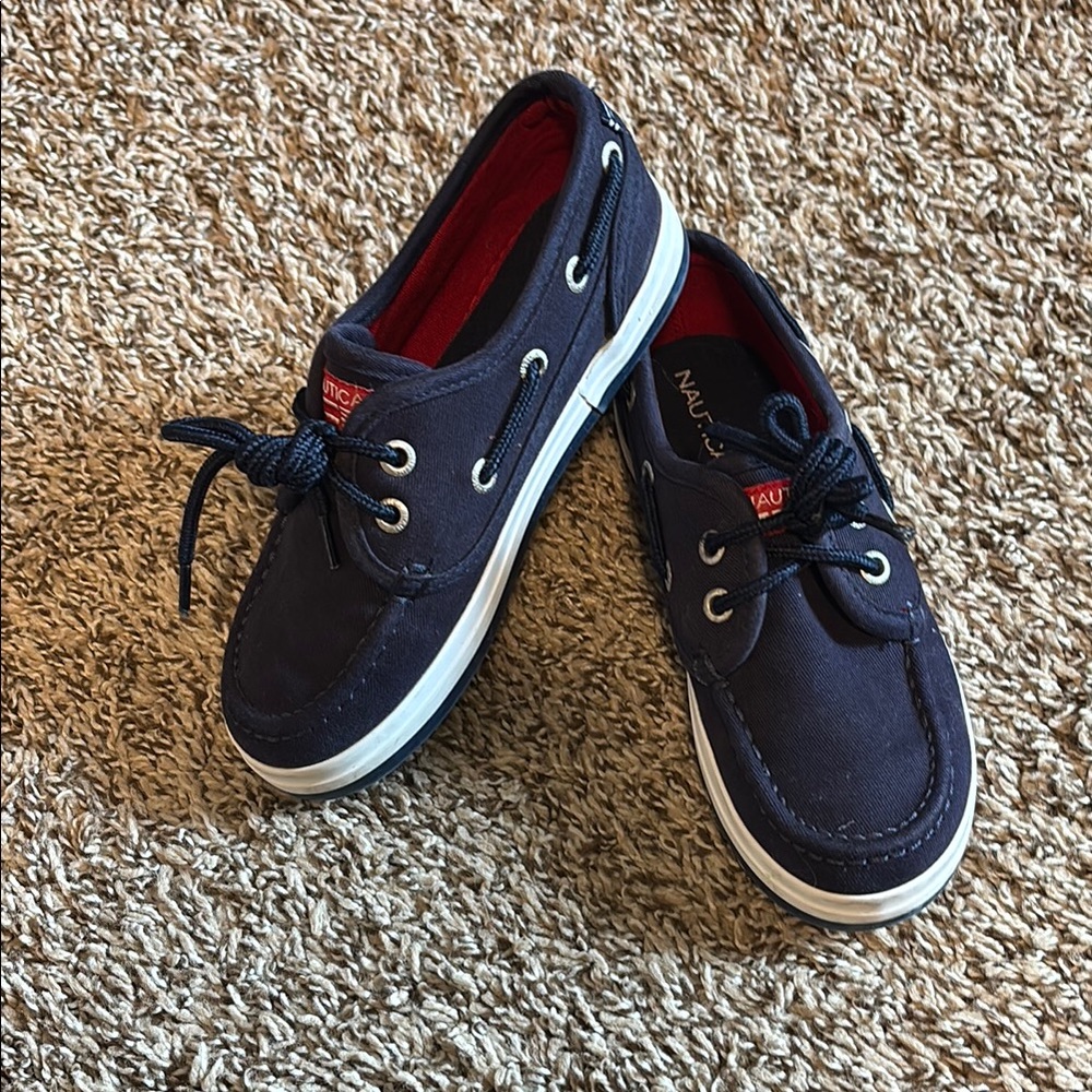 Nautica Kids Navy Boat Shoes